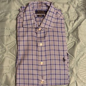 (222)New Mens long sleeve casual shirt by Polo Ralph Lauren. Size 15–32/33. Slim